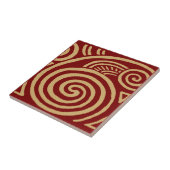 Vintage Art Deco Spiralfriesmuster Fliese (Seite)