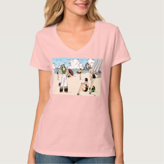 Vintage-Art-Deco-Strandillustration 1920er Jahre K T-Shirt