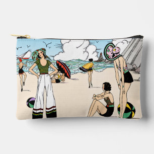 Vintage-Art-Deco-Strandillustration 1920er Jahre K Zubehörtasche