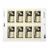 Vintage Art Deco Style Ex Libris Template (Vorne)