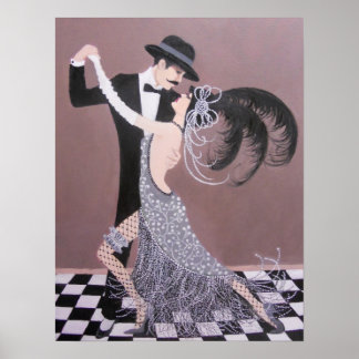 VINTAGE ART DÉCO TÄNZER POSTER