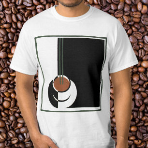 Vintage Art Deco, Tasse Kaffee mit Dampf T-Shirt