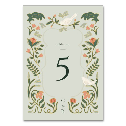 Vintage Art Deco Tischnummer Card (Vorderseite)