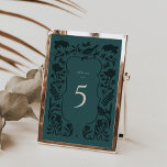 Vintage Art Deco Tischnummer Card<br><div class="desc">Diese Vintage Tischnummer-Karte des Deko Wedding aus der Adaline Collection bietet alle handgezeichnet, im Deko-Stil gehaltene Blumenmuster. Erschafft einen atemberaubenden ersten Eindruck für Ihre Hochzeitsgäste! Personalisieren Sie es einfach und schnell mit Ihren Daten. Klicken Sie einfach auf den Button "Anpassen", um Stil und Position des Textes zu verändern und zu...</div>