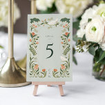 Vintage Art Deco Tischnummer Card<br><div class="desc">Diese Vintage Tischnummer-Karte des Deko Wedding aus der Adaline Collection bietet alle handgezeichnet, im Deko-Stil gehaltene Blumenmuster. Erschafft einen atemberaubenden ersten Eindruck für Ihre Hochzeitsgäste! Personalisieren Sie es einfach und schnell mit Ihren Daten. Klicken Sie einfach auf den Button "Anpassen", um Stil und Position des Textes zu verändern und zu...</div>