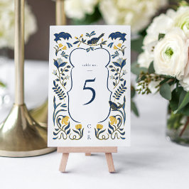 Vintage Art Deco Tischnummer Card