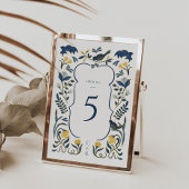 Vintage Art Deco Tischnummer Card