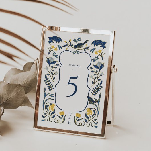 Vintage Art Deco Tischnummer Card