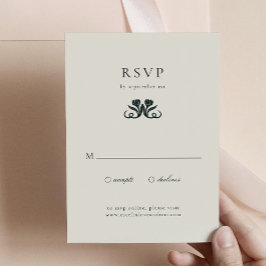 Vintage Art Deco UAWG Enclosure Card RSVP Karte