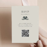 Vintage Art Deco-UAWG mit QR-Codierungskarte Begleitkarte<br><div class="desc">Diese Vintage Art Deko Wedding RSVP Enclosure Card (mit QR Code) aus der Adaline Collection beinhaltet alle handgezeichnet,  kunstgeschmückten Deko Florals. Erschafft einen atemberaubenden ersten Eindruck für Ihre Hochzeitsgäste!</div>