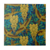 Vintage Art-Deco-Vögel und Blätter Fliese (Vorderseite)