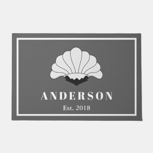 Vintage Art-Déco-Wappen der 20er Jahre Fußmatte (Vorderseite)