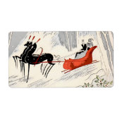 Vintage-Art-Deco-Weihnachts-Schlittenfahrt (Vorne)