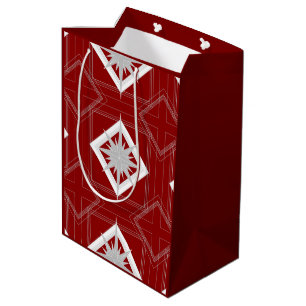 Vintage Art Deco Weihnachtsstern Mittlere Geschenktüte