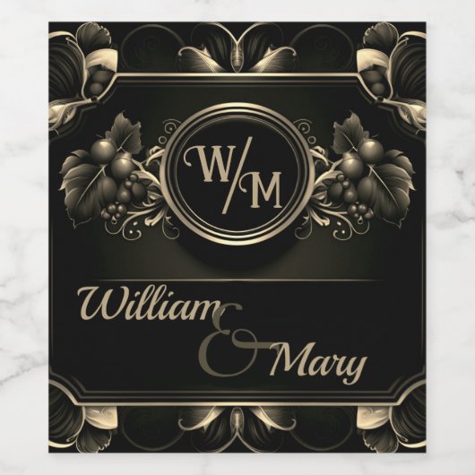 Vintage Art Deco Weinetikett (Einzelnes Label)