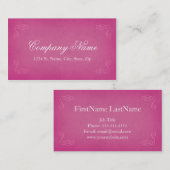 Vintage Art-elegante rosa Geschäfts-Karten Visitenkarte (Vorne/Hinten)
