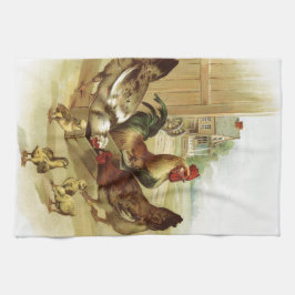 Vintage Art Farm Hühner Küchentuch
