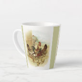 Vintage Art Farm Hühner Milchtasse (Linke Ecke)