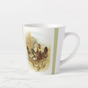 Vintage Art Farm Hühner Milchtasse