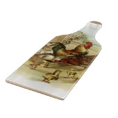 Vintage Art Farm Hühner Schneidebrett (Ecke)