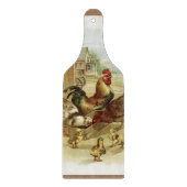 Vintage Art Farm Hühner Schneidebrett (Vorderseite)