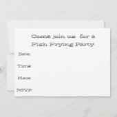 Vintage Art Fisch-Fischrogen-Party Einladungen (Rückseite)