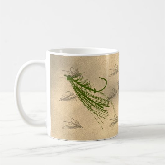Vintage Art Fishing Kaffeetasse (Links)