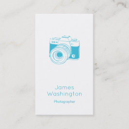 Vintage Art-Fotografie-Geschäfts-Karte - Blau Visitenkarte