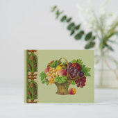 Vintage Art Fruchtsäcke Postkarte (Stehend Vorderseite)