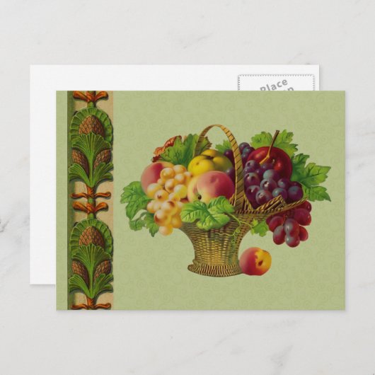 Vintage Art Fruchtsäcke Postkarte (Vorne/Hinten)