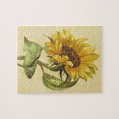 Vintage Art-gelbes und orange Puzzle (Horizontal)