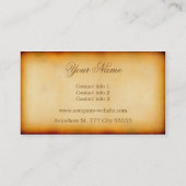 Vintage Art-Geschäfts-Karte Visitenkarte (Rückseite)