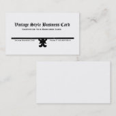 Vintage Art-Geschäfts-Karte Visitenkarte (Vorne/Hinten)