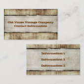 Vintage Art-Geschäfts-Karten Visitenkarte (Vorne/Hinten)