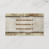 Vintage Art-Geschäfts-Karten Visitenkarte (Rückseite)