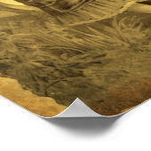 Vintage Art Girl mit Puppenlaufzeit Poster (Ecke)