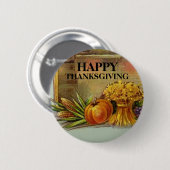 Vintage Art-glückliches Button (Vorne & Hinten)