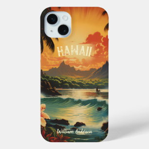 Vintage Art Hawaii Strand Hawaiianisches Mädchen Case-Mate iPhone Hülle
