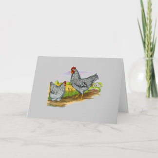 Vintage Art-Huhn-Gruß-Karte Karte