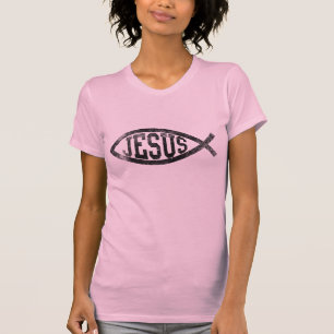 Vintage Art-Jesus-Fische Ichthys T-Shirt