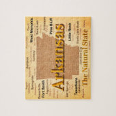 Vintage Art-Karte Arkansas Puzzle (Vertikal)