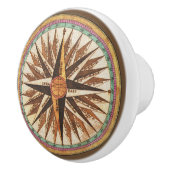 Vintage Art-Kompass-Küchen-Kabinett-Fach-Griffe Keramikknauf (Rechts)