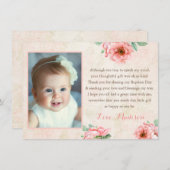 Vintage Art-Mädchen-Taufe danken Ihnen zu Dankeskarte (Vorne/Hinten)