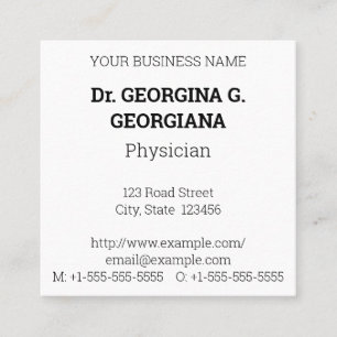 Vintage Art-medizinischer Quadratische Visitenkarte