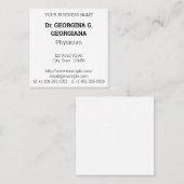 Vintage Art-medizinischer Quadratische Visitenkarte (Vorne/Hinten)