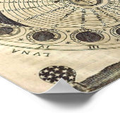 Vintage Art Montag - Mondphasen Poster (Ecke)