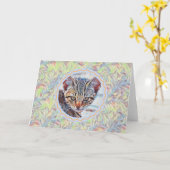 Vintage Art Note Card Karte (Gelbe Blume)