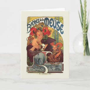 Vintage Art Nouveau Alphonse Mucha Karte
