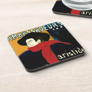 Vintage Art Nouveau Ambassadeurs, Toulouse Lautrec Getränkeuntersetzer