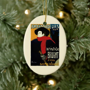 Vintage Art Nouveau Ambassadeurs, Toulouse Lautrec Keramik Ornament